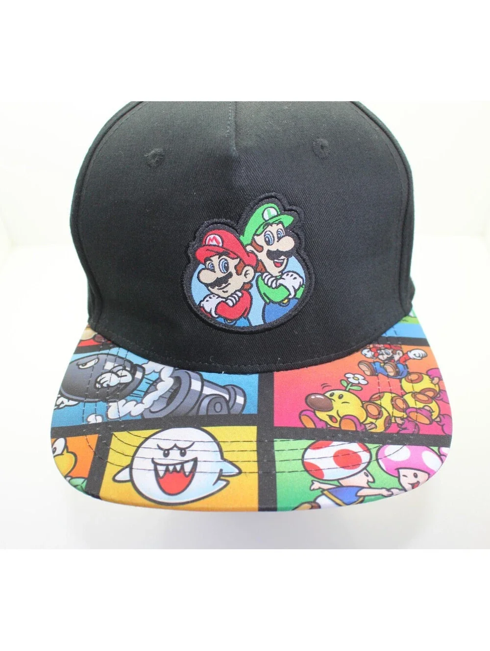 Nintendo Super Mario & Luigi Youth Snapback Hat One Size And 2 Pair Crew Socks